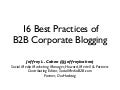 16 Best Practices of B2B Corporate Blogging