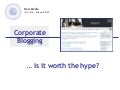 Corporate Blogging