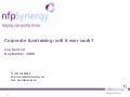 Corporate Fundraising  - will it ever work?