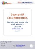 Corporate HR Social Media Report