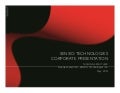 SENSIO Technologies Corporate Presentation  May 2011