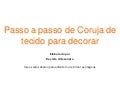 Coruja de tecido para móbiles e chaveiros