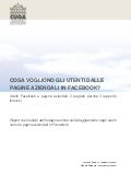 Cosa vogliono gli utenti dalle pagine aziendali in Facebook