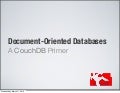 Document-Oriented Databases: Couchdb Primer