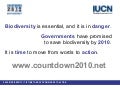 Countdown 2010: The 2010 biodiversity target
