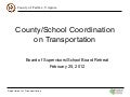County/School Coordination on Transportation