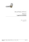 Cours Microsoft Windows 2003 Server 1ere Partie 6 Mars 2008