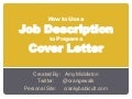 Prepare a Cover Letter using a Job Description