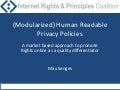 (Modularized) Human Readable Privacy Policies 