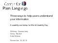 3 Usability Techniques