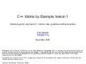 C++ idioms by example (Nov 2008)