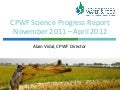 CPWF Progress Report to IWMI Board
