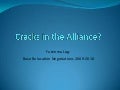 PPT 11.22.2011 Cracks in the Alliance
