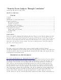 Security Event Analysis Through Correlation
