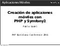 Creación de aplicaciones móviles con PHP y Symfony2