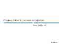 Creare strumenti, pensare esperienze
