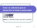 Crear un ambiente - Liderazgo
