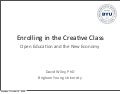Enrolling in the Creative Class