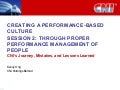 Creating Performance Based Culture through proper people management