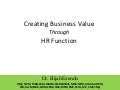 Creating Business Value Through HR Function