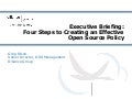 Four Steps to Creating an Effective Open Source Policy