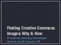 Finding Creative Commons Images