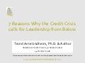Credit Crunch Leadership From Below