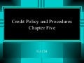 Credit Policy and Procedures