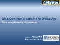Crisis communications in the Digital Age
