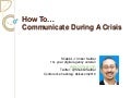 Crisis communications online: best practices