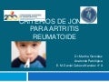 Criterios de jones para artritis reumatoide