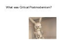 What was Critical Postmodernism?