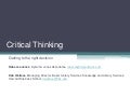 Critical Thinking Getting To The Right Decision For Cil 2010