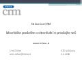 Delavnica CRM - Izkoristite podatke o strankah in prodajte več