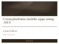 Cross platform mobile apps using .NET