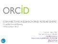 CrossRef Annual Meeting 2012 ORCID Laure Haak