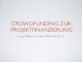 Crowdfunding Vortrag (Social Media Day - Rotes Kreuz)