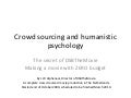 Crowd Sourcing And Humanistic Psychology