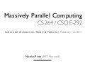 [Harvard CS264] 02 - Parallel Thinking, Architecture, Theory & Patterns