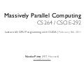 [Harvard CS264] 03 - Introduction to GPU Computing, CUDA Basics