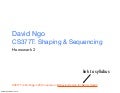CS377T Behavior Design for Better Health - Shaping & Sequencing