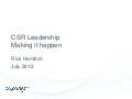 CSR Leadership: Making it happen