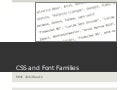Font-families in CSS
