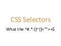 Css selectors