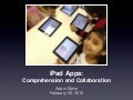 iPad Apps: Collaboration & Comprehension