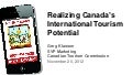 Realizing Canada’s International Tourism Potential