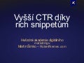 Vyšší CTR díky rich snippetům