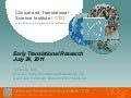 Early Translational Research at UCSF-CTSI: Programs, Plans and Partners 