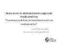 Cuestiones prácticas en la administración de fármacos: técnicas de dilución, formas de preparación, estabilidad