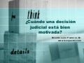 Motivación de decisiones judiciales (Ricardo León Pastor)